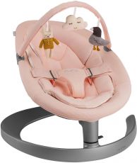 Шезлонг-качалка Nuna Leaf Grow Peach с игровой дугой (0-60кг)